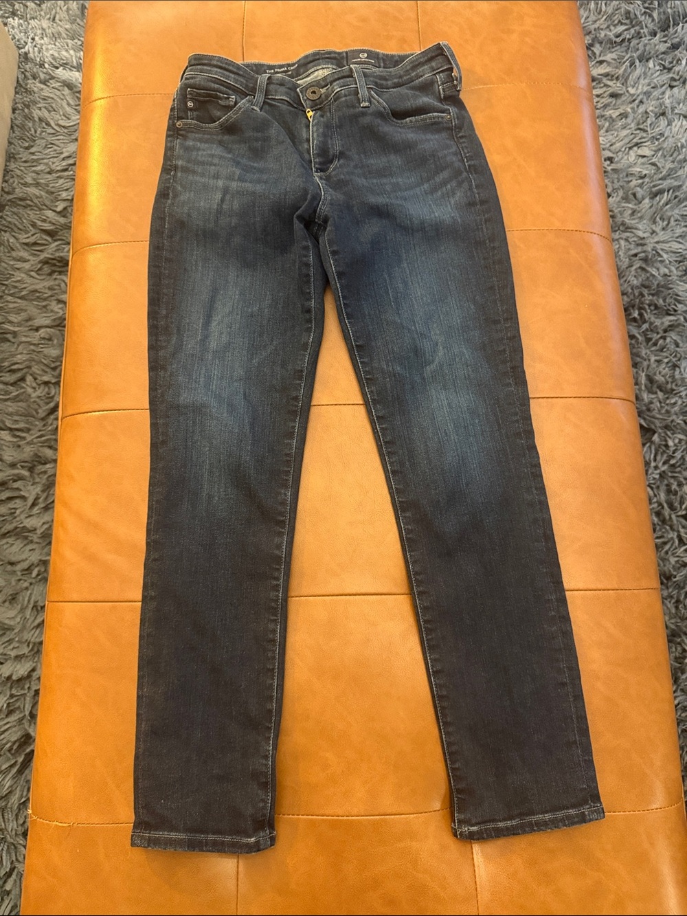 AG Adriano Goldschmied Prima Crop Women's Skinny Jeans in Dark Blue Wash